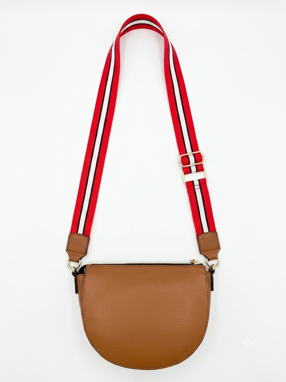 Women’s Half-moon Cognac Express Purse With Guitar Strap